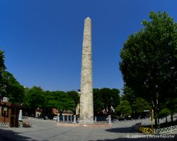 Obelisk of Theodosius: An ancient Egyptian obelisk from the 1400s BC. Constantius II had it moved to Constantinople in the year 357 AD.