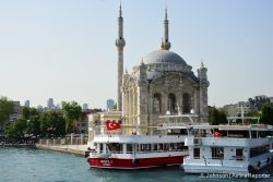 Ortakoy Mosque seen from the Bosphorus