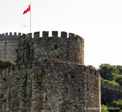 Rumeli HisarÄ± Fortress remnants from the 1400s.