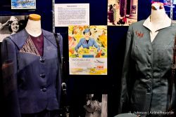 Early TWA flight attendant uniforms including the famous "cut out" version.