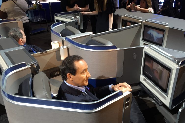 United CEO Oscar Muà±oz checks out the new Polaris product in New York - Photo: Ben Granucci