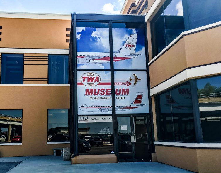 Entrance to the TWA Museum at the former TWA headquarters.