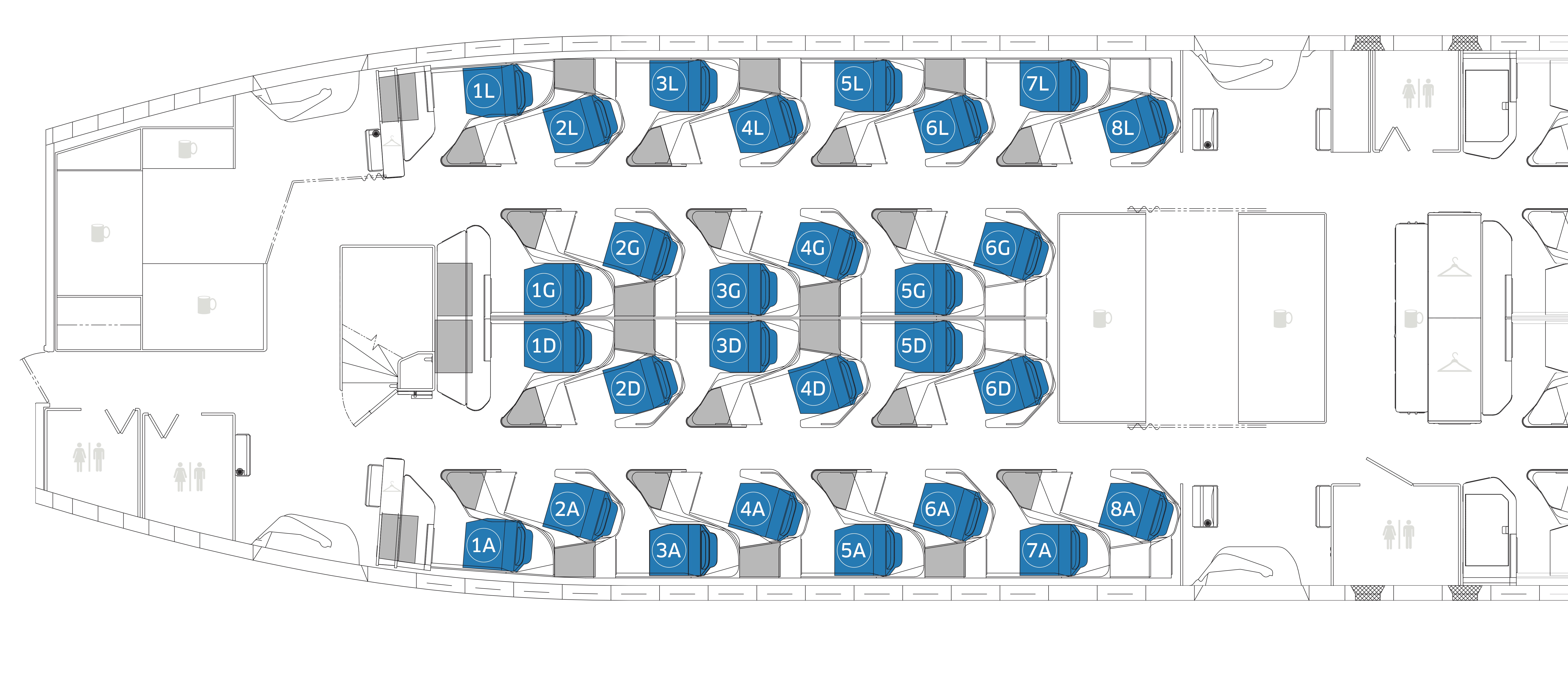 Бизнес класс схема. United Polaris Seat.