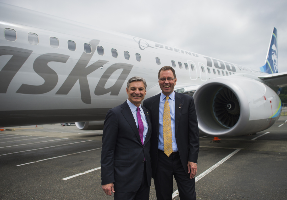 Boeing CEO Ray Conner, left, and Alaska Airlines CEO Brad Tilden - Photo: Alaska Airlines