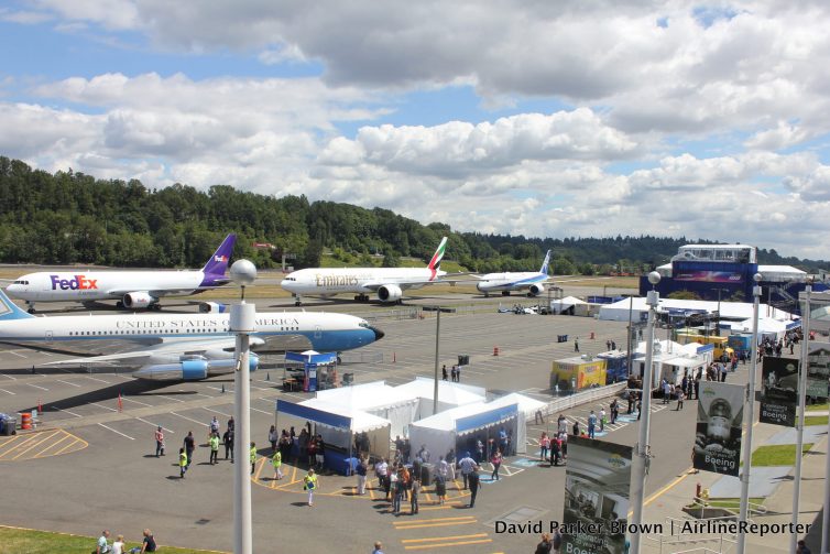 Getting set up for the special 100th celebration, next to the Museum of Flight in Seattle, WA