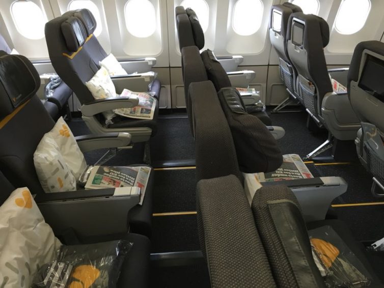 The Premium cabin on my Thomas Cook A330 - Photo: Jason Rabinowitz