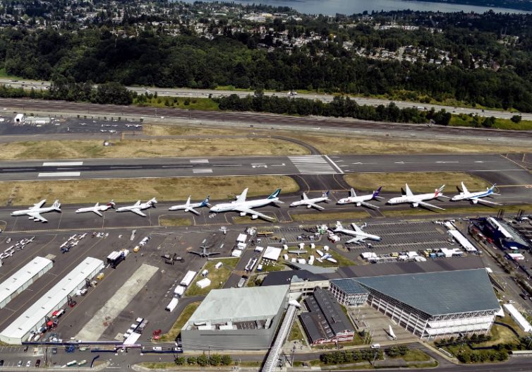 The 7-series line up, seen from the air - Photo: Boeing