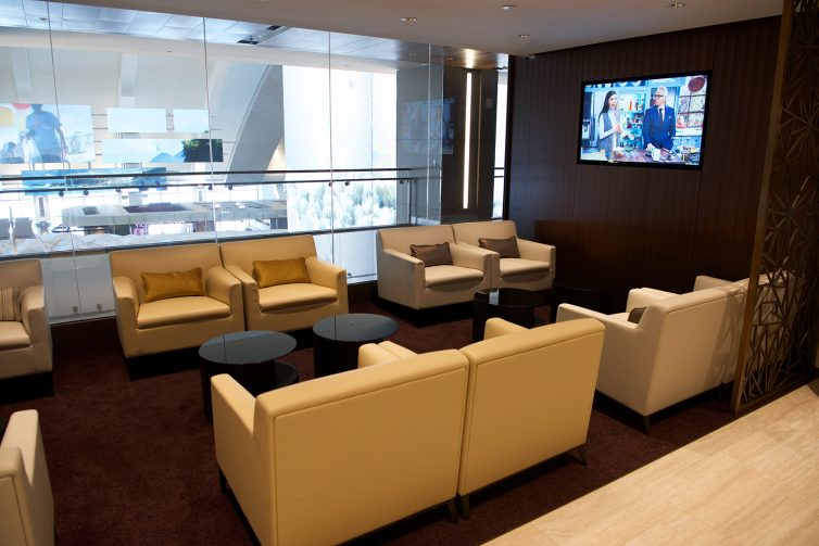 Of course, Etihad uses the same bespoke furniture as their other lounges - Photo: Bernie Leighton | AirlineReporter