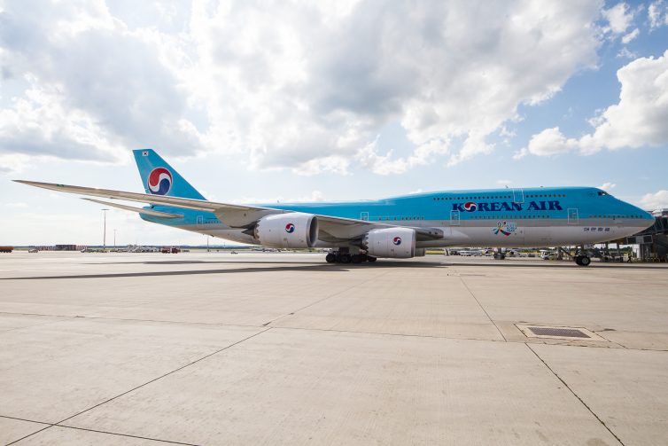 You only really appreciate the length of the Boeing 747-8i when you stand next to it. Photo: Jacob Pfleger | AirlineReporter