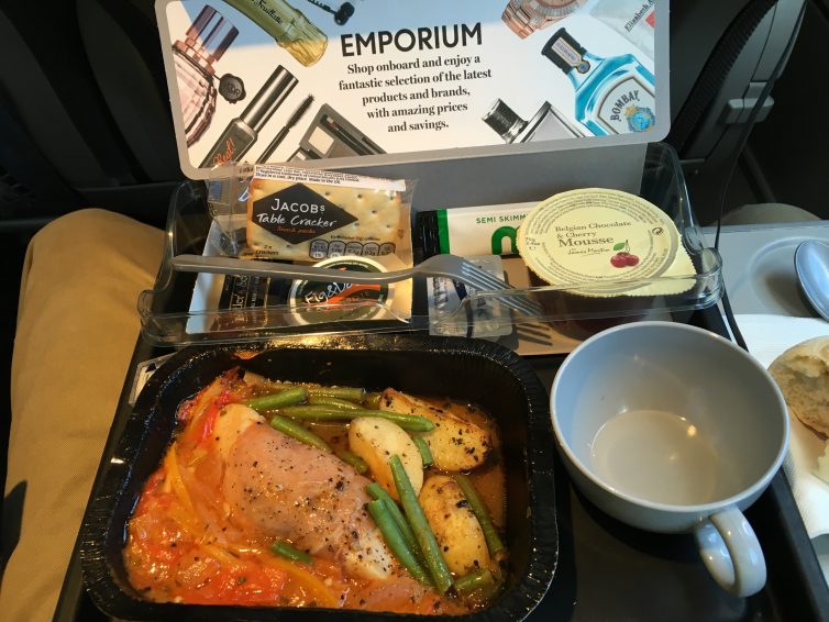One of the James Martin meals offered on Thomas Cook longhaul flights