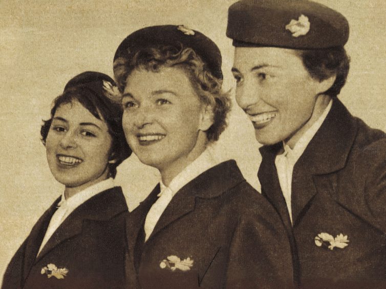The charming way to fly - first uniforms - photo: Austrian Airlines Group