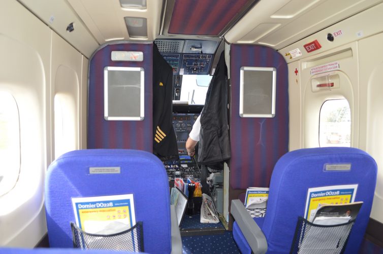 DO228 flight deck and cabin - photo: Alastair Long | AirlineReporter