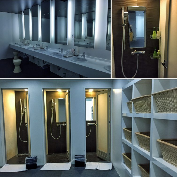 The common bathroom facilities at First Cabin Haneda - Photo: Manu Venkat | AirlineReporter