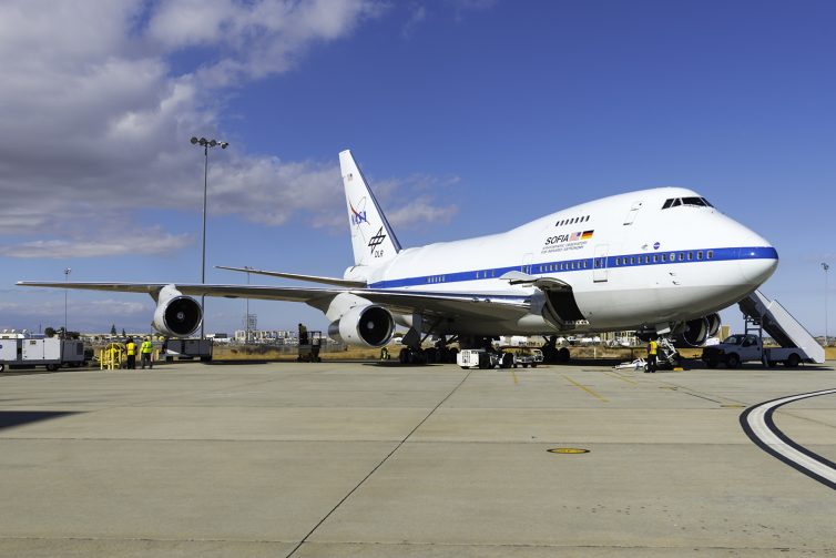 This is N747NA, better known as SOFIA. The Stratospheric Observatory for Infrared Astronomy Photo - Bernie Leighton | AirlineReporter