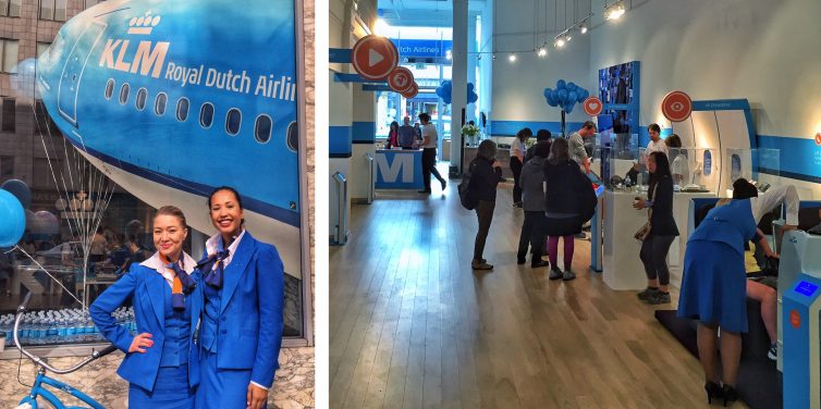 Welcome to the KLM Pop-Up ’“ Photo: Manu Venkat | AirlineReporter