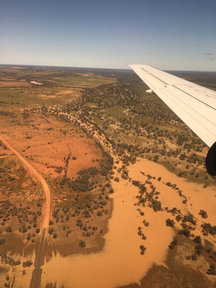 Thanks to record rainfall, the flight was very scenic and there was never anything dull to be seen Photo: Jacob Pfleger | AirlineReporter