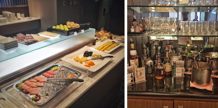 Food and drink options at the Akusa Lounge @ KIX â€“ Photo: Manu Venkat | AirlineReporter
