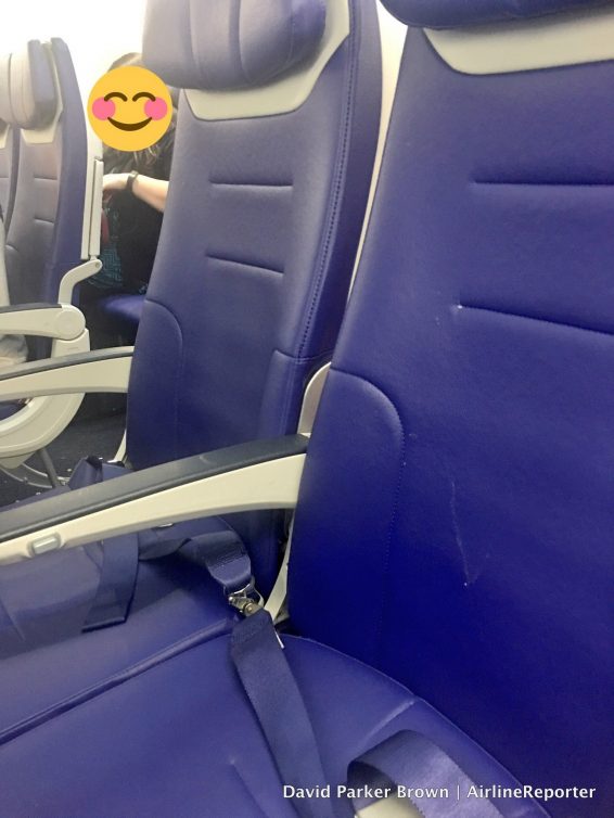 The new seat. The person across the way was hella happy.