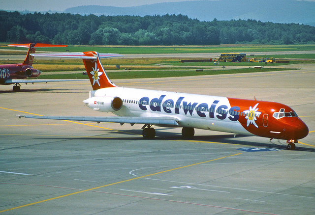 Edelweiss Air MD-83; HB-IKM @ ZRH; 04.07.1998 Photo: Aero Icarus | FlickrCC 