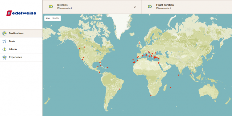 Edelweiss route map - Image: Edelweiss