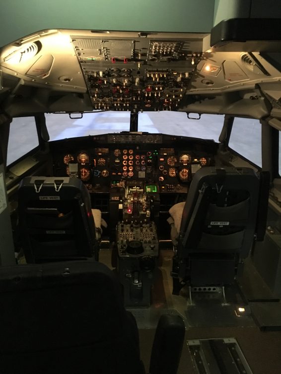 Inside the 737-200 simulator - Photo: Jake Grant