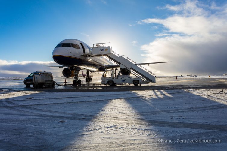 The subarctic winter weather created some amazing lighting.