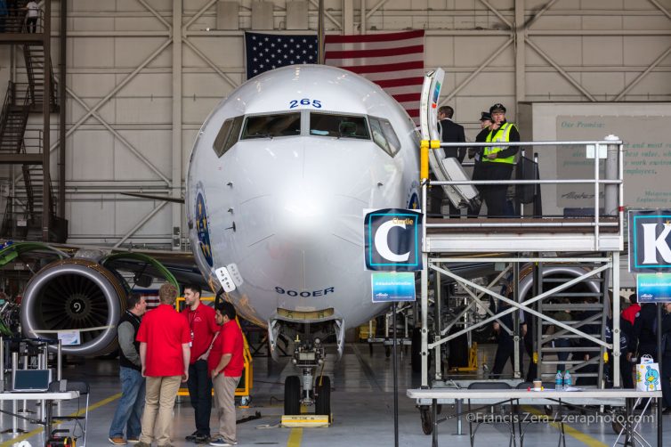 There was plenty of interesting hardware to check out -- a couple 737-900ERs, a brand-new Embraer 175, and a shiny new F/A-18.