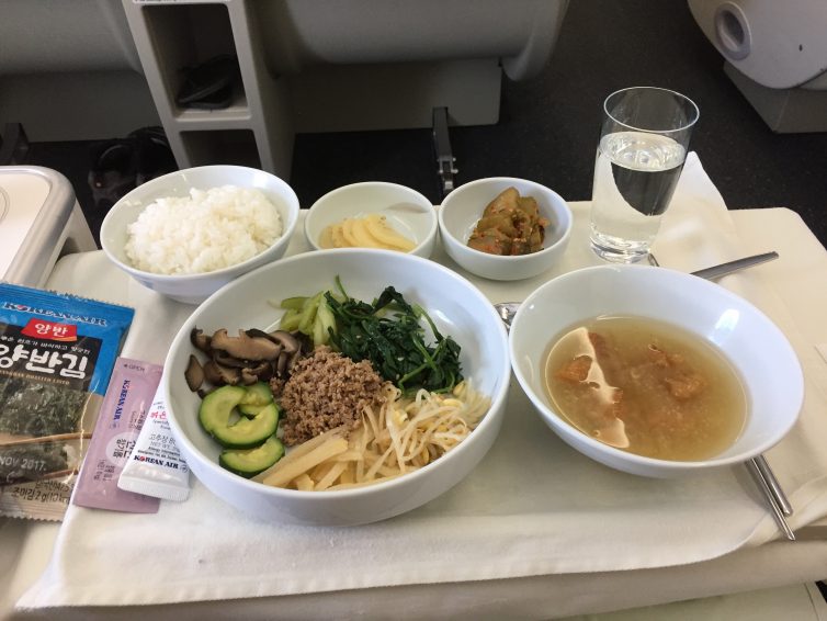 Korean Air's signature Bibimbap was excellent. - Photo: Kevin P Horn