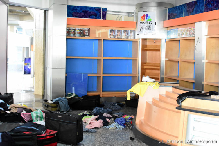 The old CNBC store is a mess (at least partially) on purpose.