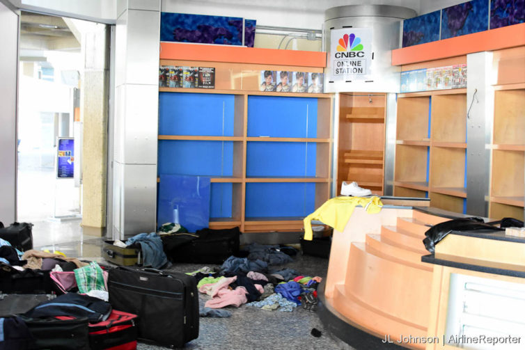 The old CNBC store is a mess (at least partially) on purpose. 