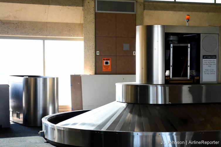 Tiny baggage claim. This is the standard across all terminals. and makes for a terrible passenger experience.