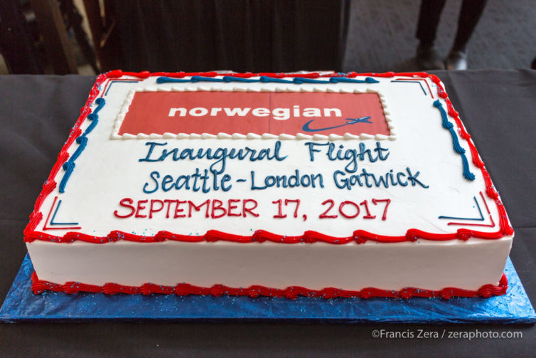 It was a quiet service launch, but there was a lovely cake for the outbound passengers.