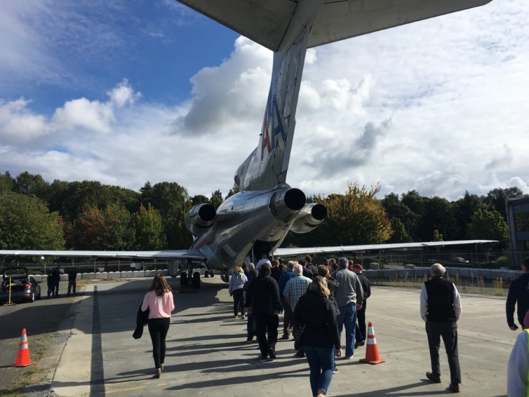 Heading on board the 727 - Photo: David Parker Brown