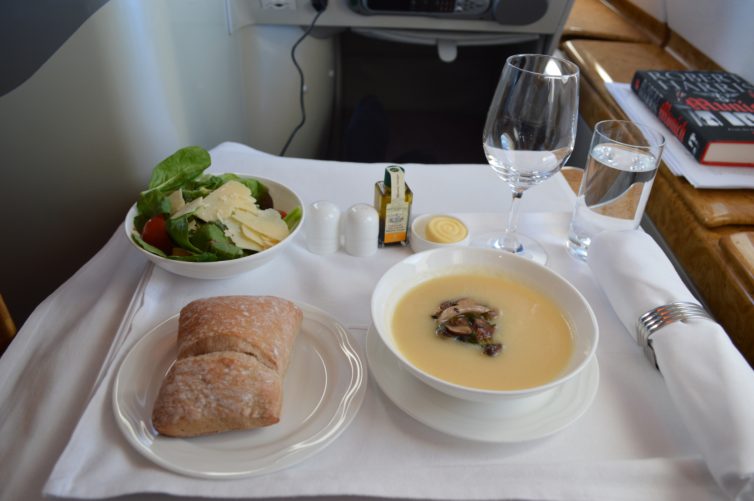 Celeriac soup starter - photo: Alastair Long | AirlineReporter