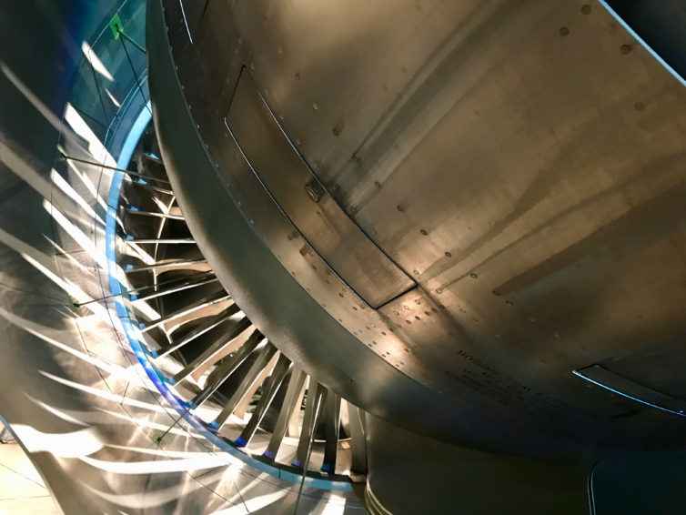 The business end of our 787-9's starboard Rolls Royce Trent 1000 engine.