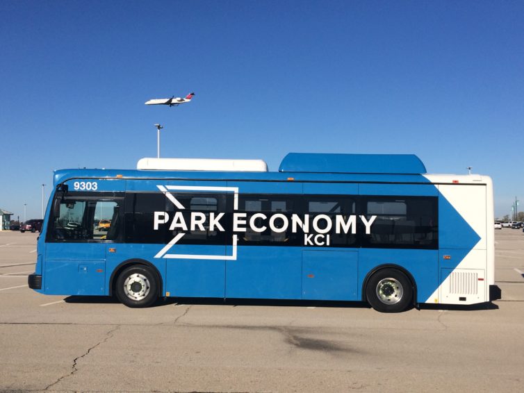 One of KCI's new electric buses