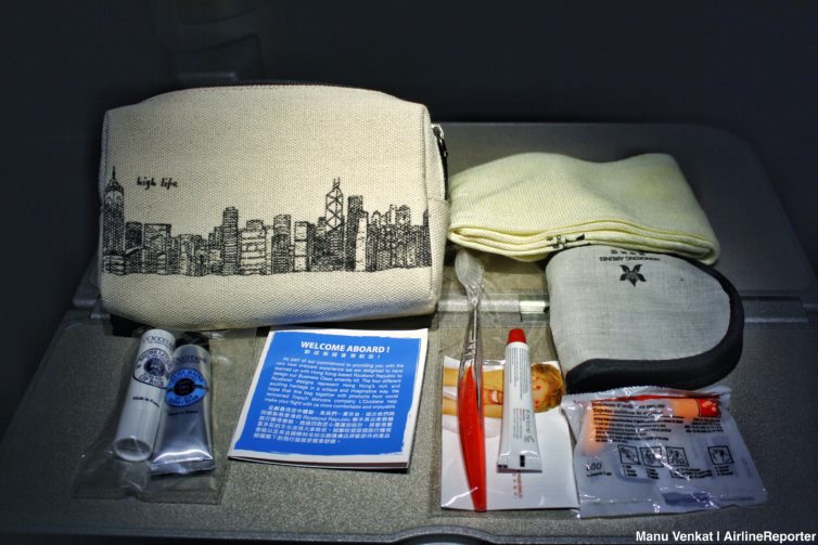 A Hong Kong Airlines amenity kit that could do some folks more good than sitting in a tub!