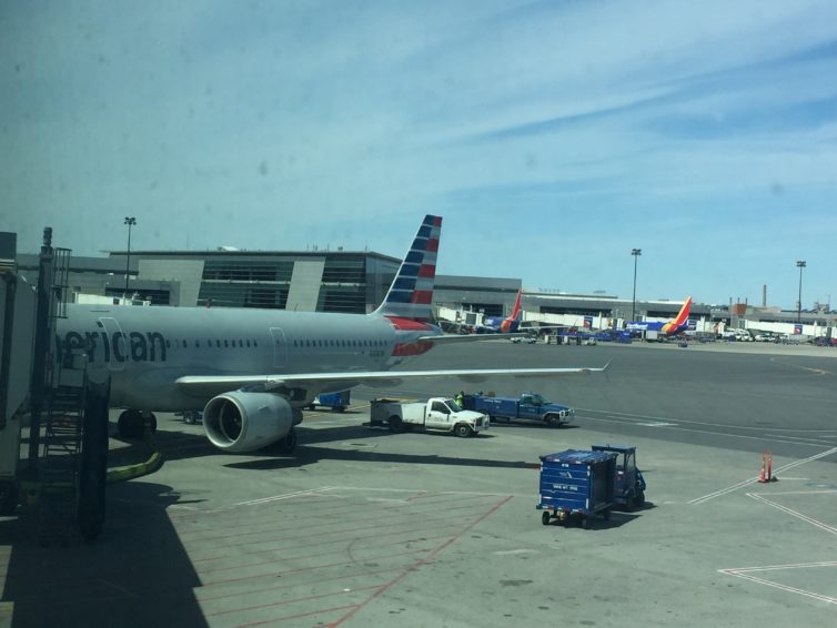 Boston Airport American Jet