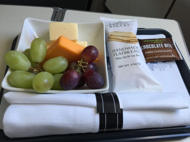 American Air First Class Lunch