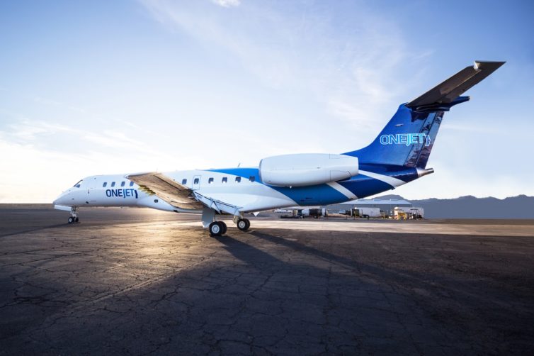 Glamour Shot of a OneJet ERJ. - Photo: OneJet
