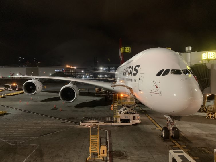 That's one big airplane! Pre-departure at LAX - Photo: Colin Cook