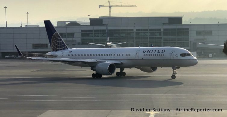 We didn't actually get to fly a United 757, but we did get to see one, so that was cool. 