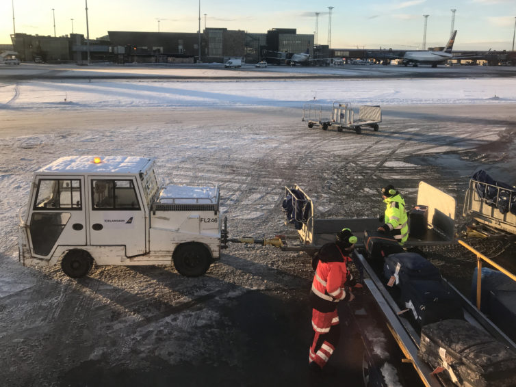 It's always comforting to watch your bag being loaded onto the same plane you're flying in