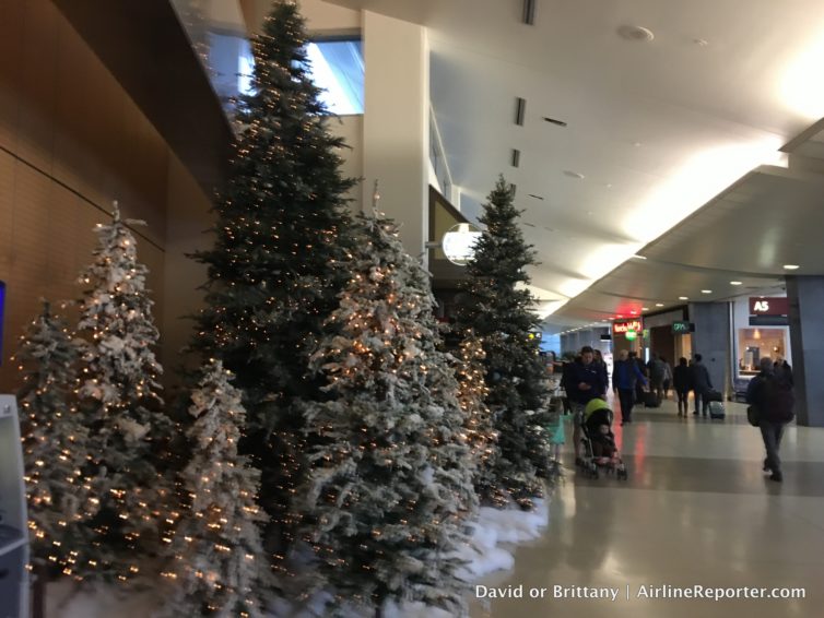 Christmas trees (or non-denominational decorated trees) at SEA