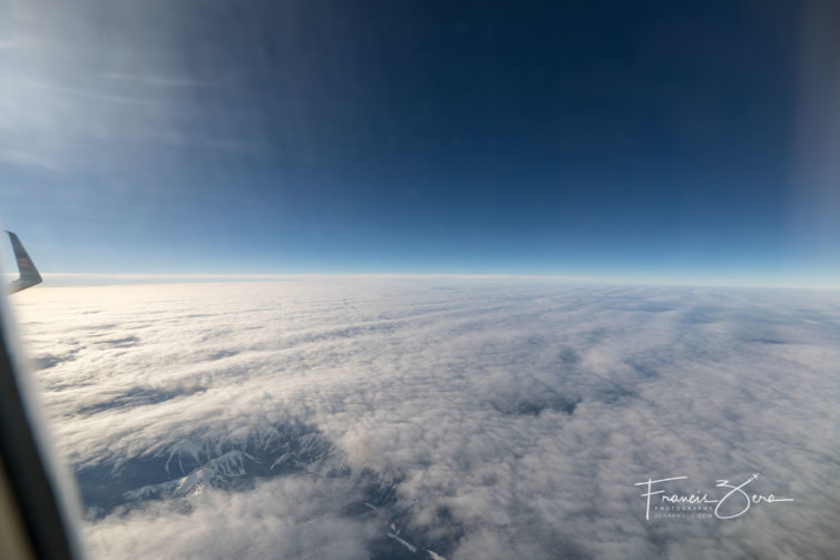 Flying over the Canadian Rockies in TF-FIR