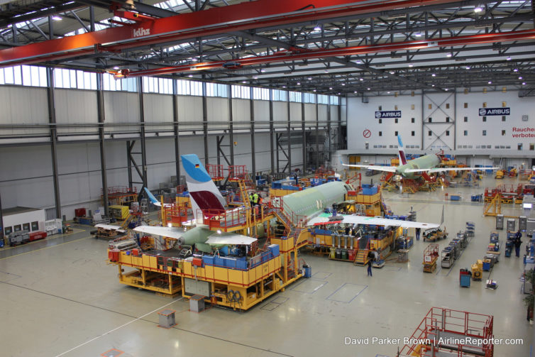 I got to take a sweet VIP tour of the Airbus A320 line in Hamburg in 2016. 