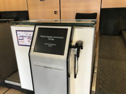 One of French Bee's automated bag-drop counters