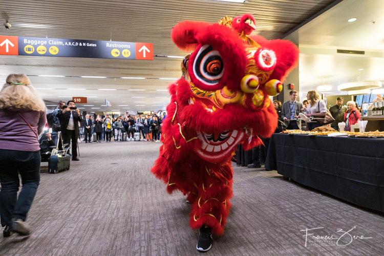 Cathay Pacific went all-out with a launch party at the gate