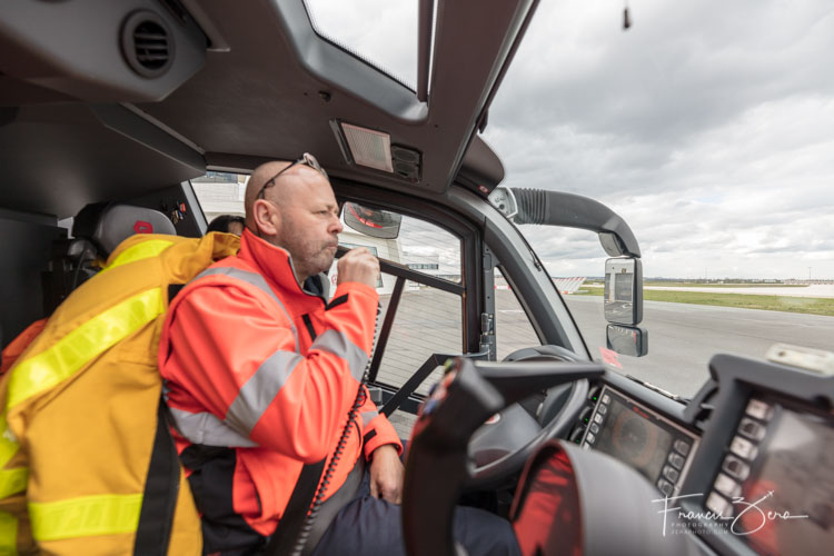 Communicating with ground control before driving on a taxiway