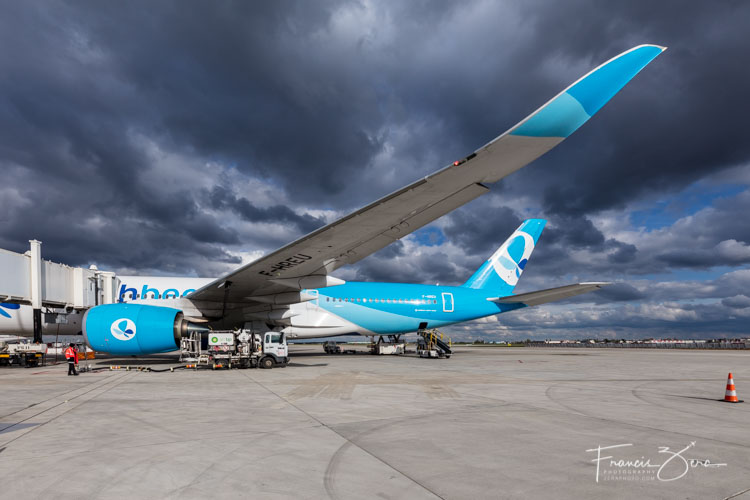 A French Bee A350 at the gate